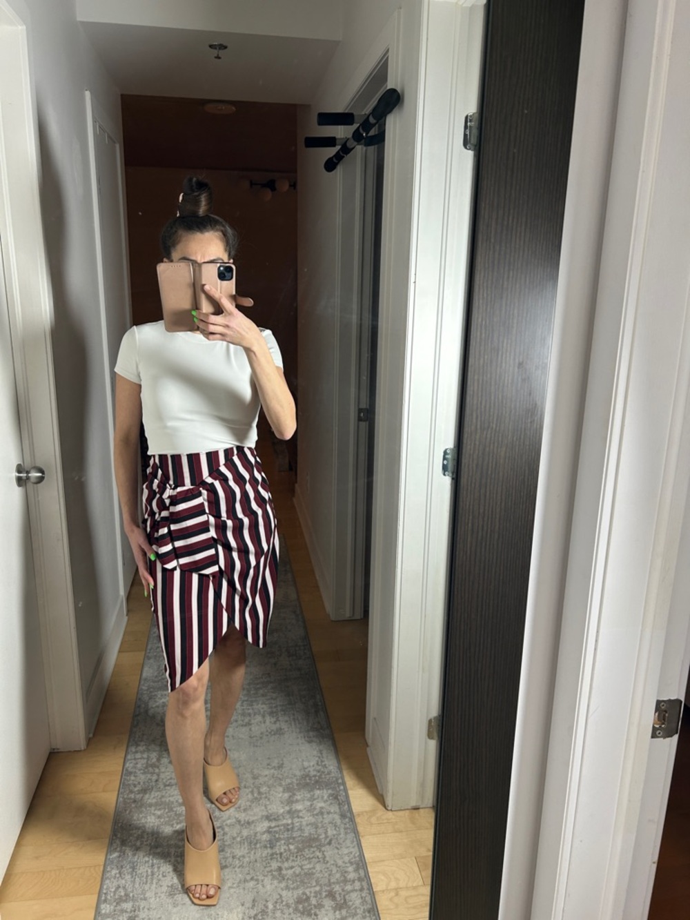 Dynamite Faux Wrap Skirt